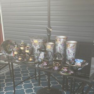 MacKenzie-Childs Flower Market Black and Gold Kitchen Collection